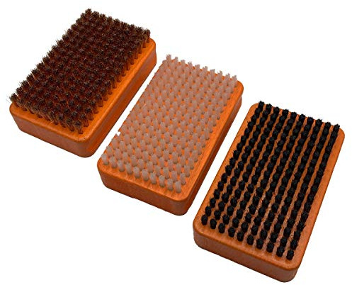 RiSki Skibürsten 3er Set mit Nylonbürste, Rosshaarbürste u. Kupferbürste