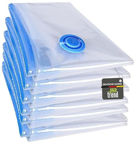 teprovo Vakuumbeutel für Kleidung - 6 Stück XXL Vakuum-Schutzbeutel für sichere Aufbewahrung - Vakuum-Texiltasche - robuste Vakuumierbeutel für Bettdecken & Kleidung - transparente Vakuumtüten