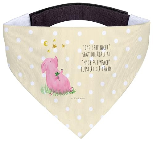 Mr. & Mrs. Panda Hundehalstuch L Schwein Glück - Geschenk, Bandana Für Hunde, Motivation, Schweinchen, Hundetuch, Halstuch, Sterne, Lustige Sprüche, Hund, Glücksbringer, Ziele