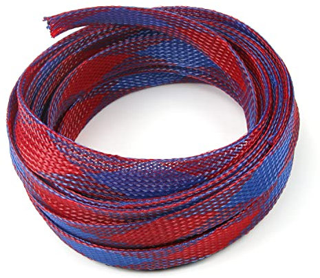 Othmro Manchon de Câble Gaine 5M Souple, Gaine Câble Tressée Extensible, Gestion des Câbles Rangement Tressée Fendue en Pet, Gestion de Câble Réglable, Protection Gestion des Câbles pour TV, PC, USB