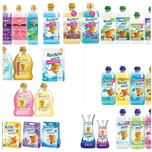 27tlg. STUDIO.MUNET Mix-Set: 16x Kuschelweich Weichspüler + vegan | 2x Wäscheparfüm | 2x Color-Waschmittel | 2x Vollwaschmittel flüssig&Pulver | 4x Duftsäckchen inkl. 1 x Sisal Shopper Tote Bag