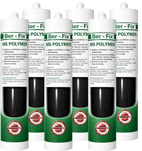 Ber-Fix MS Polymer Schwarz Karosserie Außen 6er | MS Polymerkleber Schwarz Karosserie Außen 6er: elastischer Kleb- und