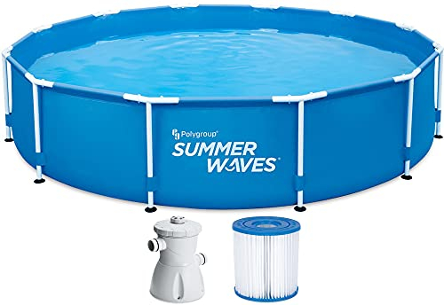 Summer Waves P2001030A0EU Piscine tubulaire Active 366 x 76 cm avec pompe de filtration