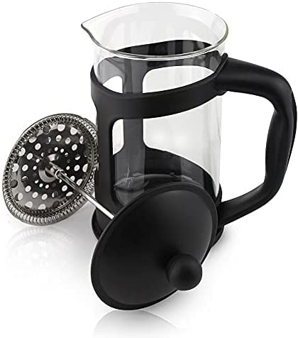 Acense Cafetiere Coffee Press, Black (6 Cup), French Press Coffee Maker Multi-Purpose: Hot/Cold, Capacity: 440ml