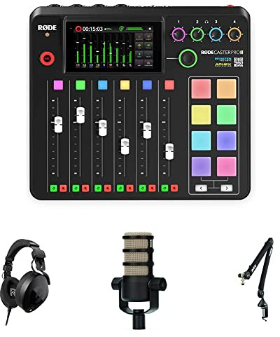 RØDE 2 Person Podcasting Bundle, 1 x RCP II, 1 x RØDECover 2, 2 x NTH100, 2 x PodMic, 2 x PSA1