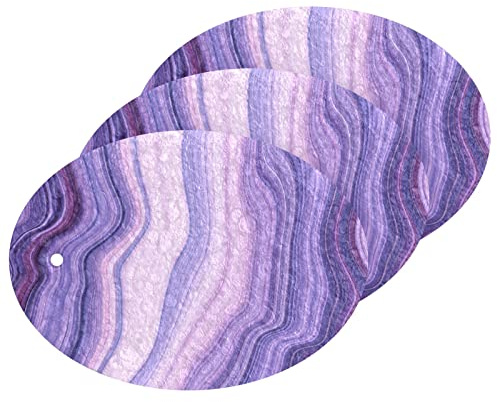 Esponja de cocina para cocina, antiarañazos, esponja natural, pulpa de madera, algodón, tinta de mármol, color morado