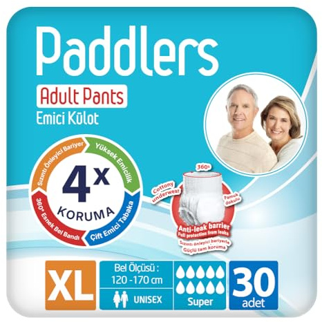 Paddlers Erwachsene Patient Absorbent Höschen Tuch X-Large 30 Stück
