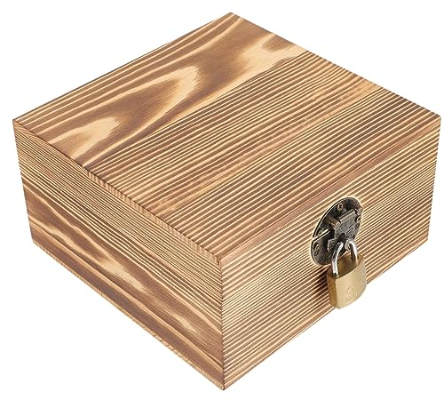 DOITOOL Holzbox Mit Deckel Aufbewahrungsbox Bastelbox Dekorative Box Zur Aufbewahrung Von Andenken Und Schmuck Aus Holz Für Verschiedene Gegenstände