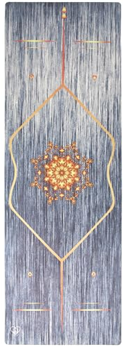 Denim Alignment Premium Luxus Yogamatte mit Tragegurt – 5 mm rutschfeste umweltfreundliche Matte mit veganem Wildleder Oberseite – kein Yoga-Handtuch erforderlich, perfekt für Hot Yoga
