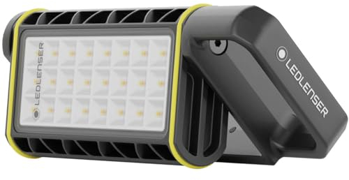 Ledlenser AF4R Work Led Strahler | Akku Baustrahler IP67 | Scheinwerfer mit 2000 Lumen | Arbeitsscheinwerfer mit 5 Helligkeitsstufen und 5-stufig einstellbarer Farbtemperatur | Arbeitsbeleuchtung