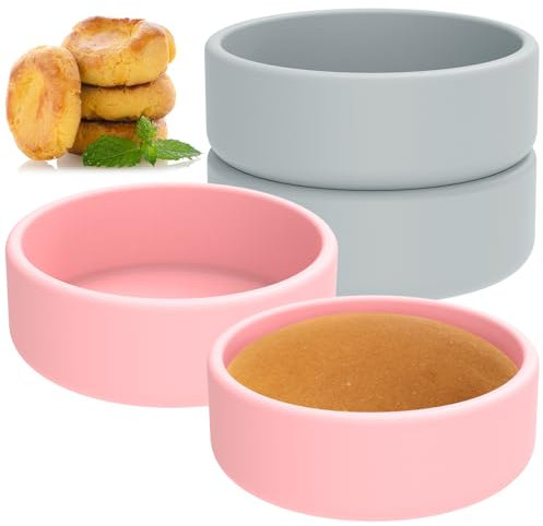 4 moldes para huevos fritos de aire, antiadherente, cazuela de silicona de 4 pulgadas, cazador furtivo, resistente a la temperatura, detergente para freidora (4 unidades)