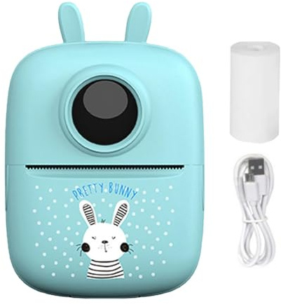 JINGAN Imprimante de Poche, imprimante sans Encre, imprimantes Thermiques | pour étiquettes 1000 mAh - Machine à Autocollants en Papier d'impression avec 1 Rouleau, étiqueteuse Portable pour Photo,