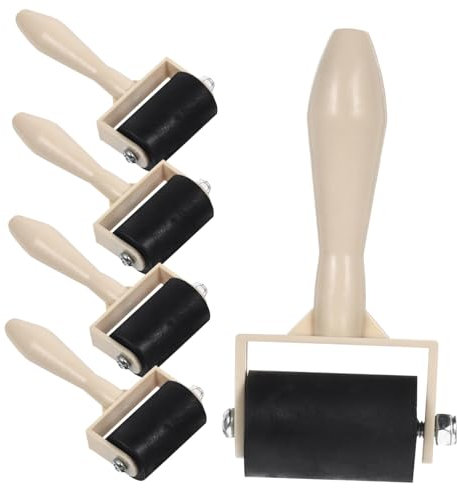 CORHAD 5stücke Druckwalze Aus Gummi Für Kunstdruck Druckfarbenwalze Als Werkzeug Für Malzubehör Tinten Und Druckklebestift Langlebig Und Praktisch