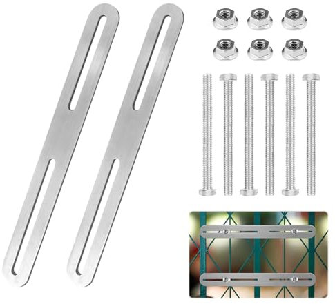 YEJAHY Befestigungsset für Zaunbriefkasten, briefkasten Befestigung, Befestigungsset für Zaunbriefkasten, Mit 6 M5-Schrauben und 6 M5-304 Zahnmutter