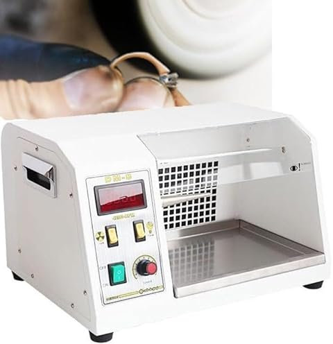 MYVVKIA Machine de Polissage et de Polissage de Bijoux 4200 TR/Min Polisseuse à Roue en Tissu avec collecteur de poussière, équipement de Traitement de Bijoux, polisseuse d'étab