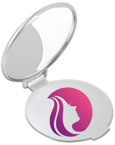 D&Vlab Specchietto da Borsa Pieghevole Rotondo Personalizzabile con Logo Scritte - Gadget Aziendale Pubblicitario Natale per Regalo Centri Estetici di Bellezza (1)