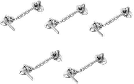 BESPORTBLE 5pcs Stainless Steel Door Hook Latch Boat Latch Eye Hook for Barn Doors Windproof Security Easy Installation