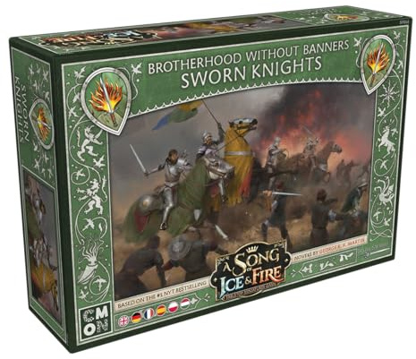 CMON, A Song of Ice & Fire – Brotherhood Sworn Knights (Geschworene Ritter der Bruderschaft ohne Banner), Erweiterung, Tabletop, 2 Spieler, ab 14+ Jahren, 45-60 Minuten, Deutsch