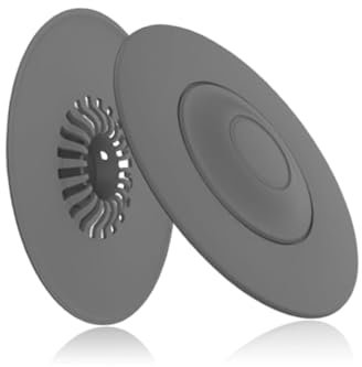 Hinapan 2 tappi di scarico universali in silicone, tappi per vasca da bagno, tappi in silicone morbido, filtro per alimenti e capelli, per lavandini, lavandini e vasche da bagno