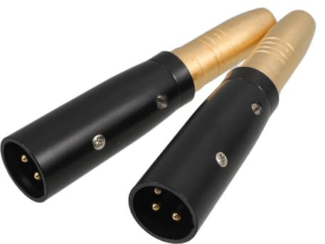 NUOBESTY Adaptateur Audio Trrs Femelle vers Connecteur XLR Femelle à 3 Broches, Coupleur Doré en Cuivre Plaqué Or, Lot de 2 pour Amplificateurs et Enregistreurs Vidéo