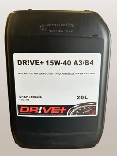 Drive+ Olio Motore 15W-40 A3/B4, Performance API SM/SL/CF/CF-4, 20 Litri