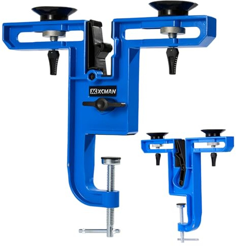 XCMAN Morsa per sci e snowboard con ventosa per accordatura e ceratura, durevole e stabile, materiale in alluminio, 2 pezzi