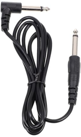 PartyKindom 3pcs Guitar Cable 6.35mm Audio Cable Black Pvc Copper | 1.5m Length, Universal Connection Lead, Suitable for Electric Bass and Acoustic-electric Models