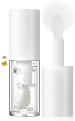 Honey Melon Flavour Clear Fruity Glow Lip Oil, Non-Sticky Hydrating Gloss, Moisturising Lip Makeup for Dry Lips, Smooth Base Under Lipstick with Lasting Shine(Honey Melon Lip Oil)