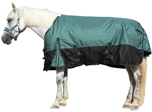 Gallopoff 1200D wasserdichte Pferdedecke mit 200g/m² Füllung – Regendecke für Pferde, Wind- und wasserdicht, atmungsaktiv, warme Winterdecke 135 cm