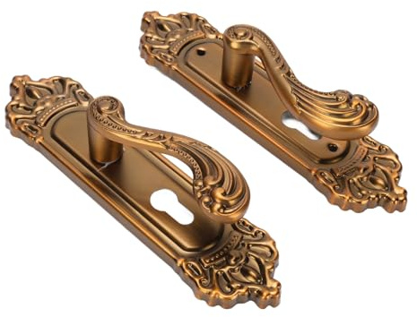 Riuulity Set di Serrature a Leva per Porta D'ingresso retrò Interna, Maniglia Solida Ed Ergonomica per il Bagno della Camera da Letto di Casa