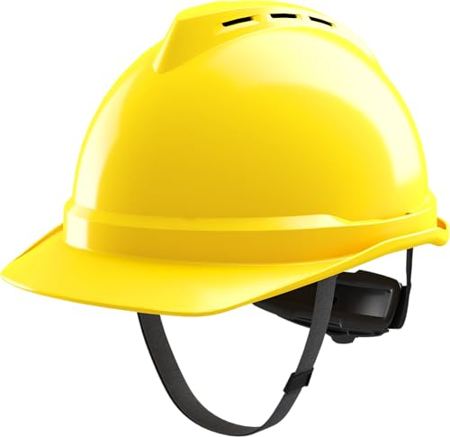 MSA V-Gard 500 Bauhelm - Schutzhelm mit Belüftung für Baustelle & Industrie - bequemer Helm nach DIN EN 397 für die Arbeit