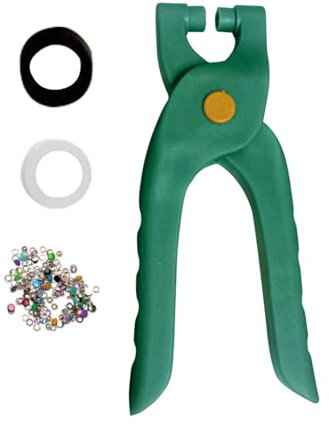 Kit de Pinzas para Ojales | Pinza de Ojales Manual Portátil con 200 Ojales Metálicos | Pinza Perforadora Y Posadora De Ojales Para Tela Y Cuero,Suministros para Trabajo de Cuero Tela Lona y