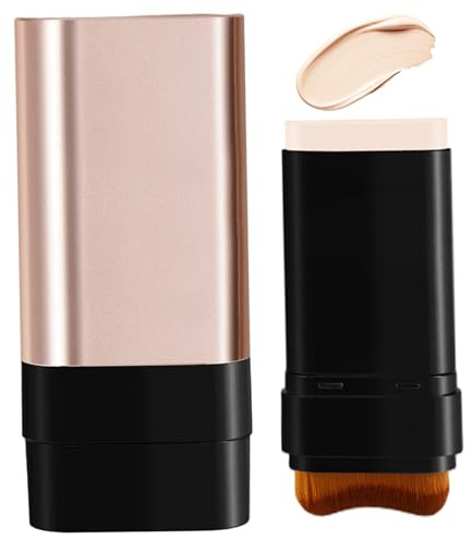 Stick correcteur maquillage liquide naturel longue durée avec pinceau 2 en 1 correcteur imperméable couverture complète pour femmes tous les tons de peau, couleur ivoire Concear