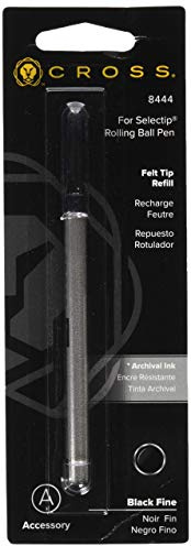 Cross Faserschreiber Minen (für Selectip Pens, Mittel) schwarz, 1 Stück (1er Pack)