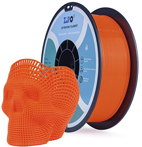 ZIRO Filamento PLA 1.75mm, Filamento per Stampanti 3D Fluorescente PLA 1kg | Elevata Tenacità PLA, Precisione Dimensionale +/- 0.03mm, Fluorescenza Arancia