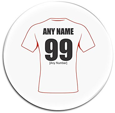 UNIGIFT Personalisierbares Geschenk – Set von 4 x englischen Glasuntersetzern (Rugby Union Design, Farboptionen) – jeder Name / Nachricht auf Ihrem einzigartigen Pad – RFU, glas, weiß, Rund