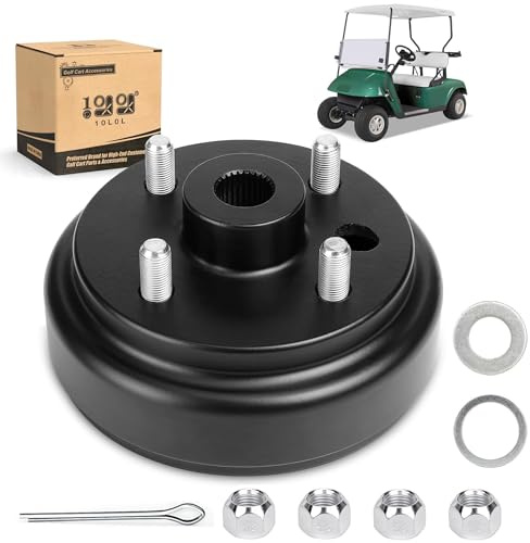 10L0L Golf Cart Brake Drum Hub Assembly for EZGO TXT 1991-up with 4 Cycle Gas Engines Replace OEM 21807-G1 21807G1 41843-94