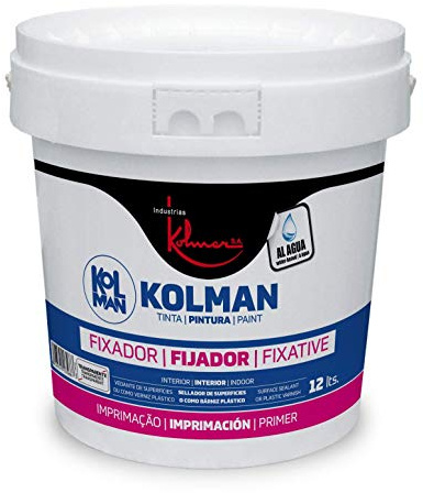 Kolman Fijador al agua Transparente. selladora y fijadora de paredes y techos para interior y exterior (750 ml.)
