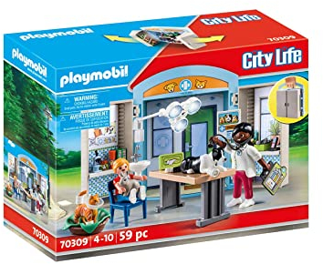 PLAYMOBIL City Life 70309 Spielbox Beim Tierarzt, ab 4 Jahren