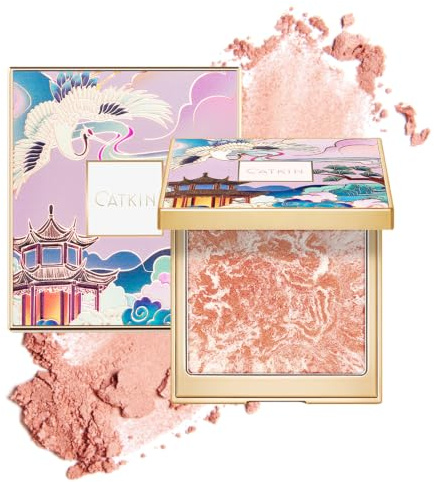 CATKIN Blush, Rouge Puder, Hochpigmentiert, Langanhaltend, Schimmern, 10g | Rouge & Highlighter Kompakt, Klumpt Nicht, Lässt Sich Leicht Verblenden, Leicht, Gesundes Natürliches Finish, Vegan