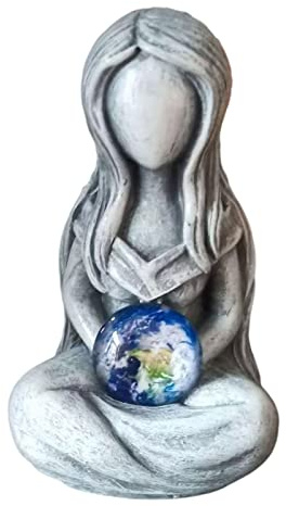 Mutter Erde Göttin Ornament Statue, Muttertag Harz Handwerk Skulptur, Kunst Retro Statuette Haus und Garten Dekoration, Geschenk für schwangere Frauen