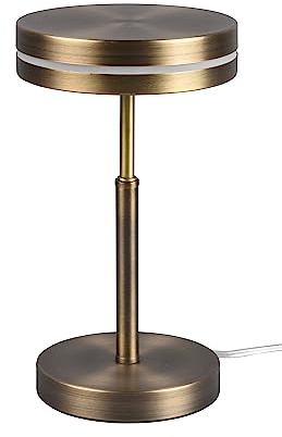 Trio Leuchten LED Tischleuchte Franklin 526510104, Metall Altmessing, inkl. 6 Watt LED