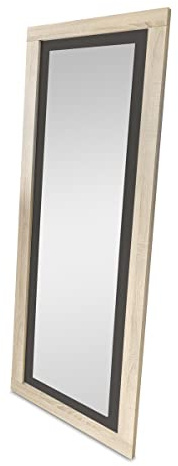 Mattfy - Specchio alto a corpo intero da parete, modello Victoria, pratico e funzionale, finitura in colore cambria e grafite, dimensioni: 60 cm (larghezza) x 180 cm (altezza) x 3,5 cm (profondità)