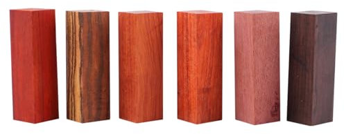 Hemobllo Exotische Holz-Stiftrohlinge - 6 Stück Stift Holz Formen Für Stift Wird Leer Rohlinge Aus Exotischem Holz Stiftrohlinge Zum Drechseln Stiftrohlinge Aus Holz Stifte Füller Stift Leer