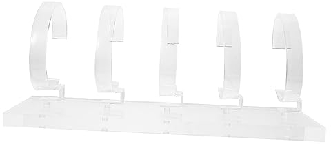 MAGICLULU Transparenter Acryl Uhrenständer Kompakter Tischuhrenständer Stabiler Standfuß für Uhrenpräsentation