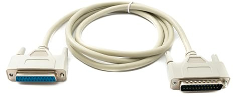 System-S D Sub Kabel 150 cm 25 Pin Stecker zu Buchse RS530 DB25 Adapter in Grau