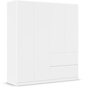 Rauch Möbel Costa, Kleiderschrank, Farbe Weiß, Breite 181 cm | Schrank, 4-türig, 2 Schubladen, Push-to-open, Zubehör Basic, für Schlafzimmer, Kinderzimmer, Babyzimmer, Garderobe