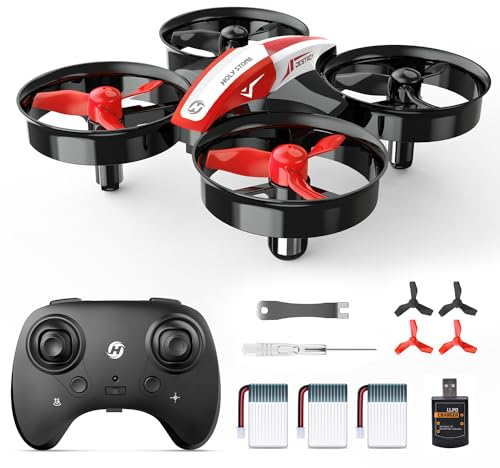 Holy Stone HS210 Mini Drohne für Kinder Anfänger,RC Quadcopter mit 3 Akkus Lange Flugzeit,Automatische Höhenhaltung,3D Flips,Headless Modus,One Key Start Geschenk Spielzeug für Jungen Mädchen Rot, C0