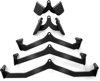GOPLUS Barres de Tirage pour Machine à Câbles avec Poignées Ergonomiques, Forme de T et V pour Rameur, Poignées pour Entraînement du Dos, Biceps et Triceps, pour Salle de Sport à Domicile