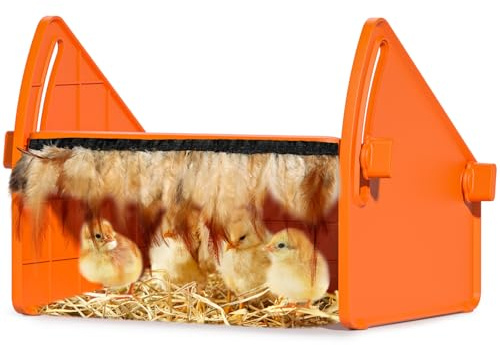 Sindarhor Heizplatte für Entchen, verstellbares Bruthaus, um Geflügel warm zu halten (Orange)